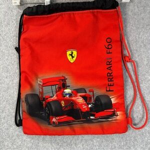 Ferrari Red F60 Drawstring Backpack 12x16 lightweight official lic cartorama